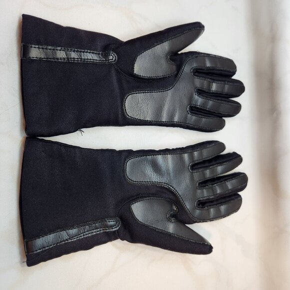Vintage Driving Gloves Women's Small Black Thinsulate Thermal Insulation Lined - Picture 2 of 4